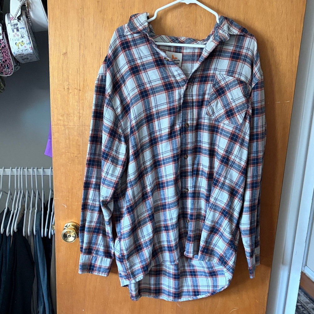 💕3/$25💕Field & Stream Men's Plaid Button-Down Shirt in White, Blue & Red
